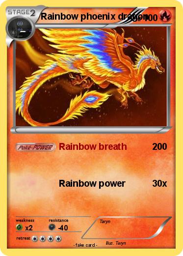 Pokemon Rainbow phoenix dragon
