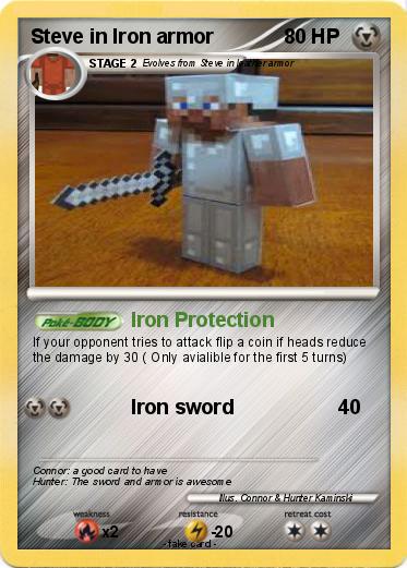 Pokemon Steve in Iron armor