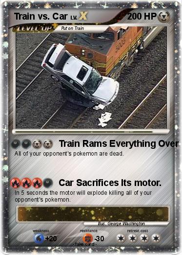 Pokemon Train vs. Car