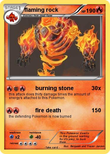 Pokemon flaming rock