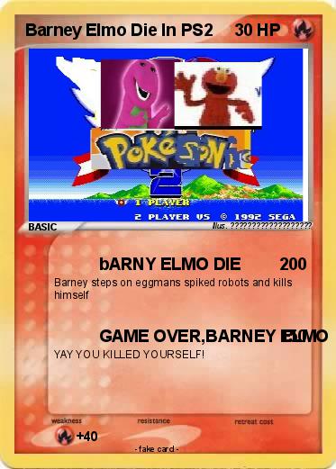 Pokemon Barney Elmo Die In PS2