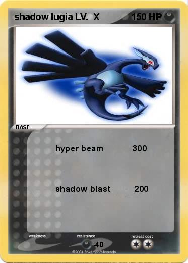 Pokemon shadow lugia LV.  X