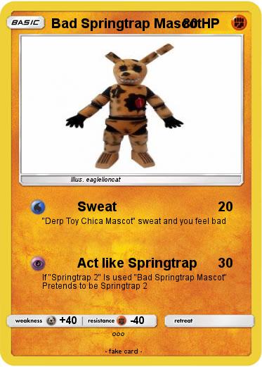 Pokemon Bad Springtrap Mascot