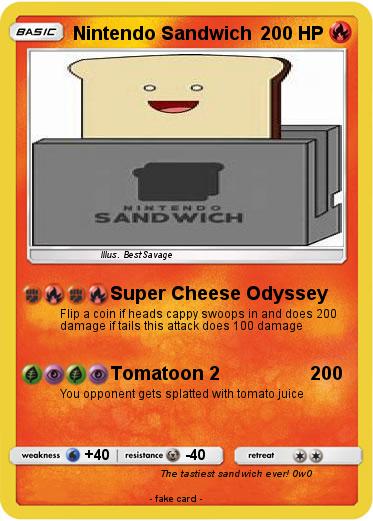Pokemon Nintendo Sandwich