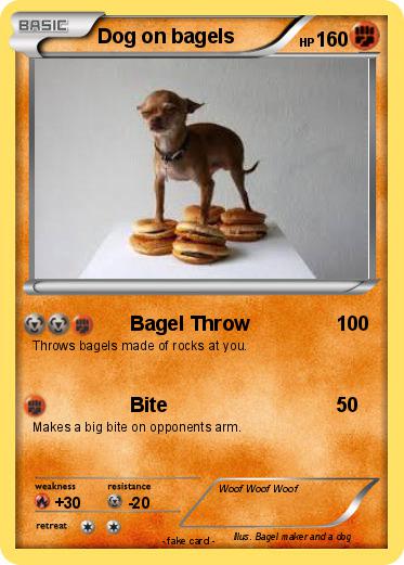 Pokemon Dog on bagels