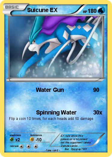 Pok mon Suicune EX 111 111 Water Gun My Pokemon Card