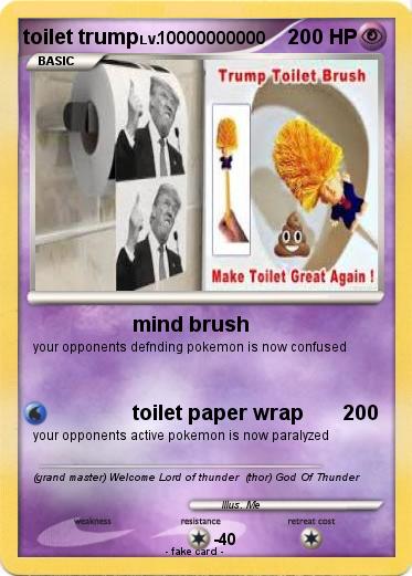 Pokemon toilet trump