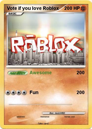 Pokemon Vote if you love Roblox