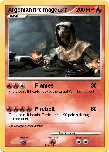 Pokemon Argonian fire mage