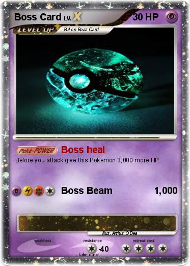 Pokemon Boss Card