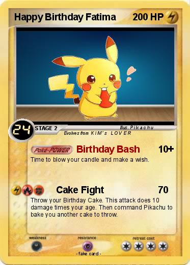 Pokemon Happy Birthday Fatima