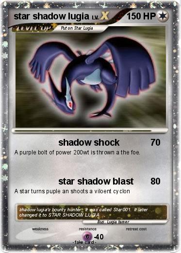 Pokemon star shadow lugia