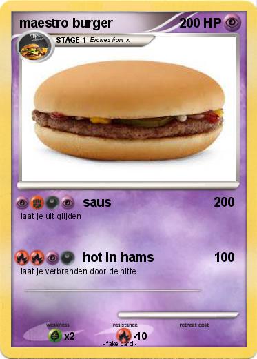 Pokemon maestro burger