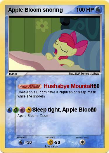 Pokemon Apple Bloom snoring