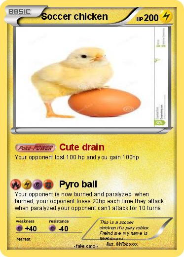 Pokemon Soccer chicken