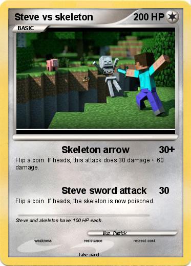 Pokemon Steve vs skeleton