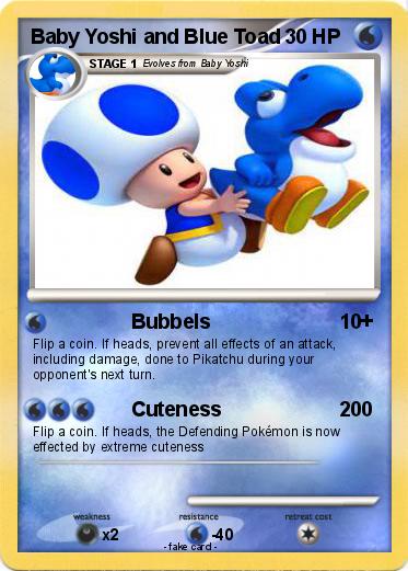 Pokemon Baby Yoshi and Blue Toad