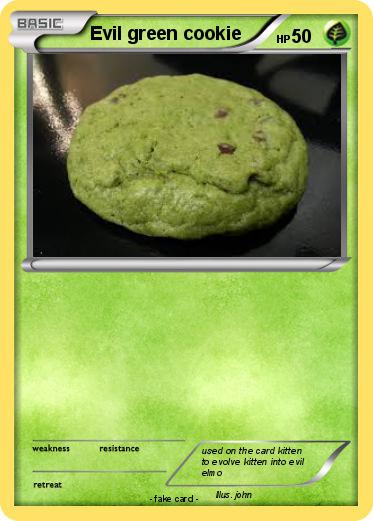 Pokemon Evil green cookie