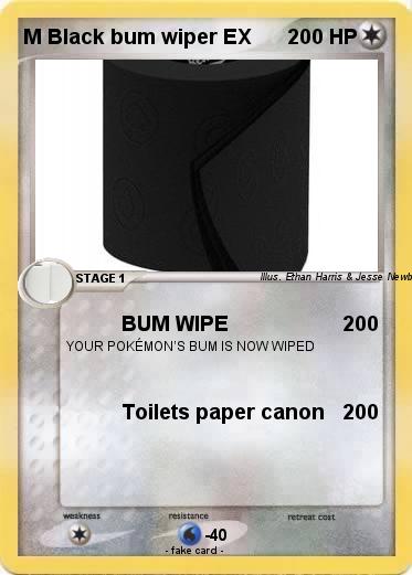 Pokemon M Black bum wiper EX