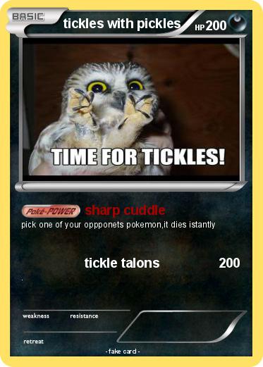 Pokemon tickles with pickles