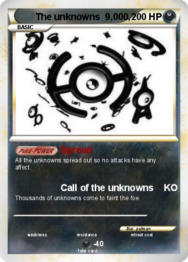 Pokemon The unknowns  9,000,