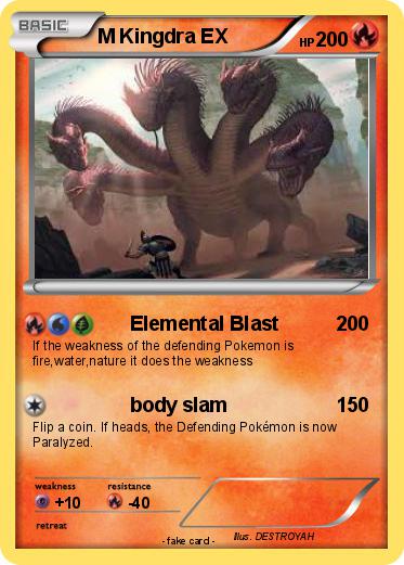 Pokémon M Kingdra EX - Elemental Blast - My Pokemon Card
