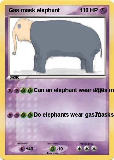 Pokemon Gas mask elephant
