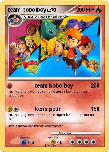 Pokemon team boboiboy