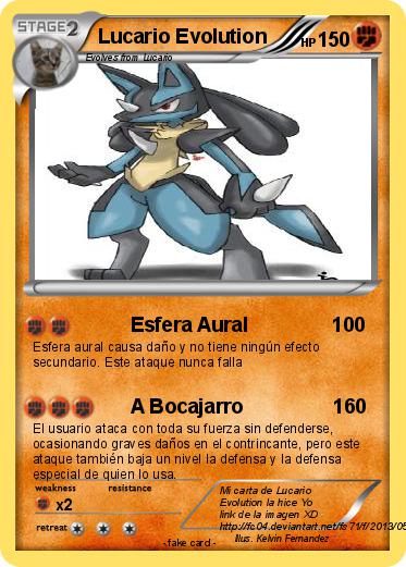 Pokémon Lucario Evolution - Esfera Aural 100 - My Pokemon Card