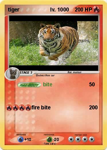 Pokemon tiger                     lv. 1000
