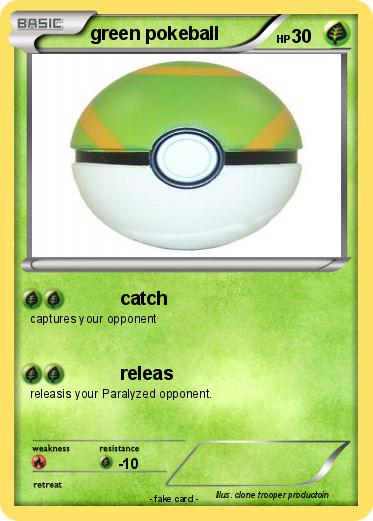 Pokemon green pokeball