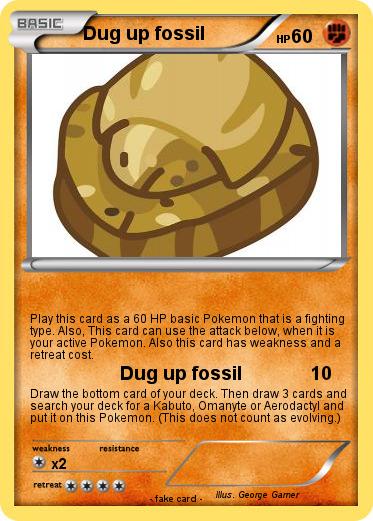 Pokemon Dug up fossil