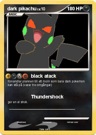 Pokemon dark pikachu