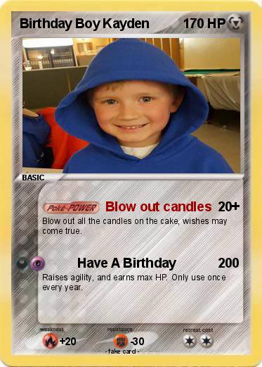 Pokemon Birthday Boy Kayden
