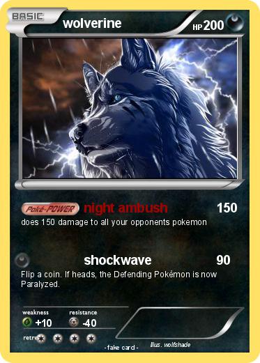Pokémon wolverine 542 542 - night ambush - My Pokemon Card