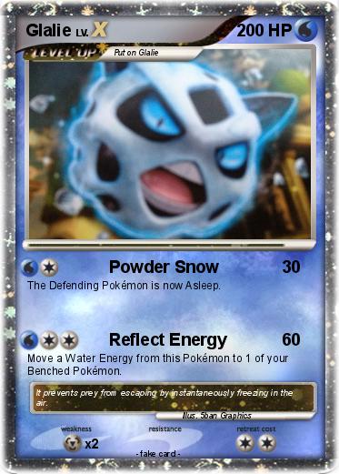 Pokémon Glalie 25 25 - Powder Snow - My Pokemon Card