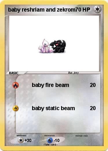 Pokemon baby reshriam and zekrom