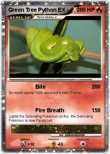 Pokemon Green Tree Python EX