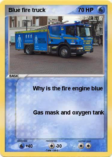 Pokemon Blue fire truck