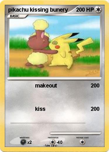 Pokemon pikachu kissing bunery