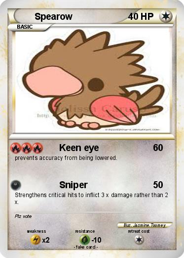 PokÃ©mon Spearow 49 49 - Keen eye - My Pokemon Card