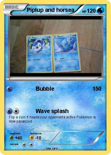 Pokemon Piplup and horsea