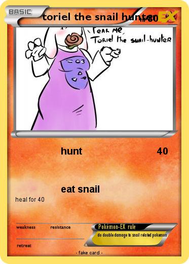 Pokemon toriel the snail hunter