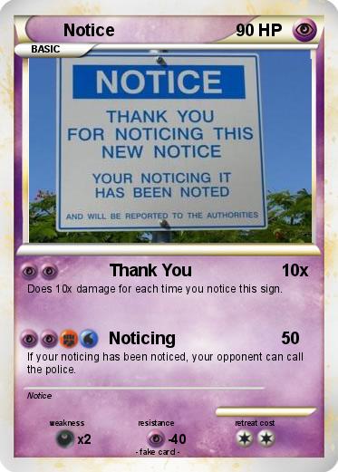 Pokemon Notice