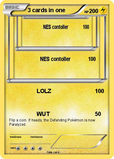 Pokemon 3 cards in one