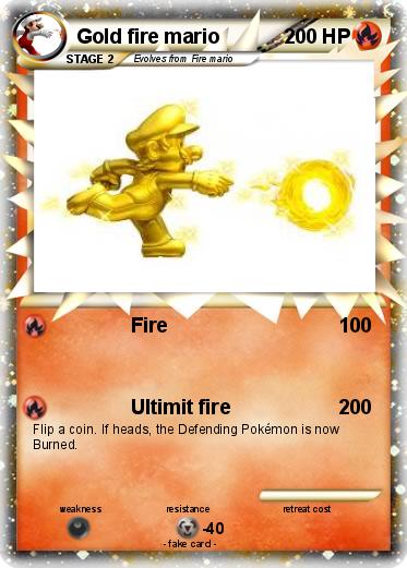 Pokemon Gold fire mario