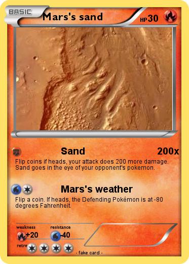 Pokemon Mars's sand