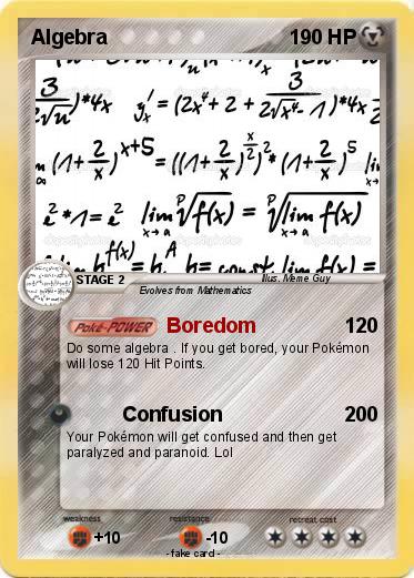 Pokemon Algebra