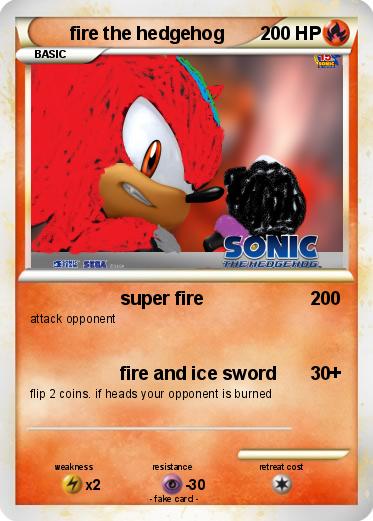 Pokemon fire the hedgehog