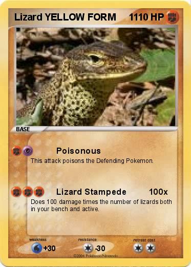 Pokemon Lizard YELLOW FORM     1